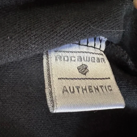 Rocawear Bling Rhinestone Zip-Up Jacket Black Mock Neck Size 1X Y2K - Picture 7 of 12